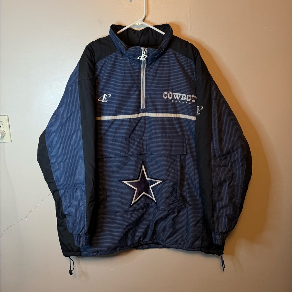 Vintage 90’s Dallas Cowboys Pro Line Logo Athletic NFL Puffer Jacket Men’s 2XL